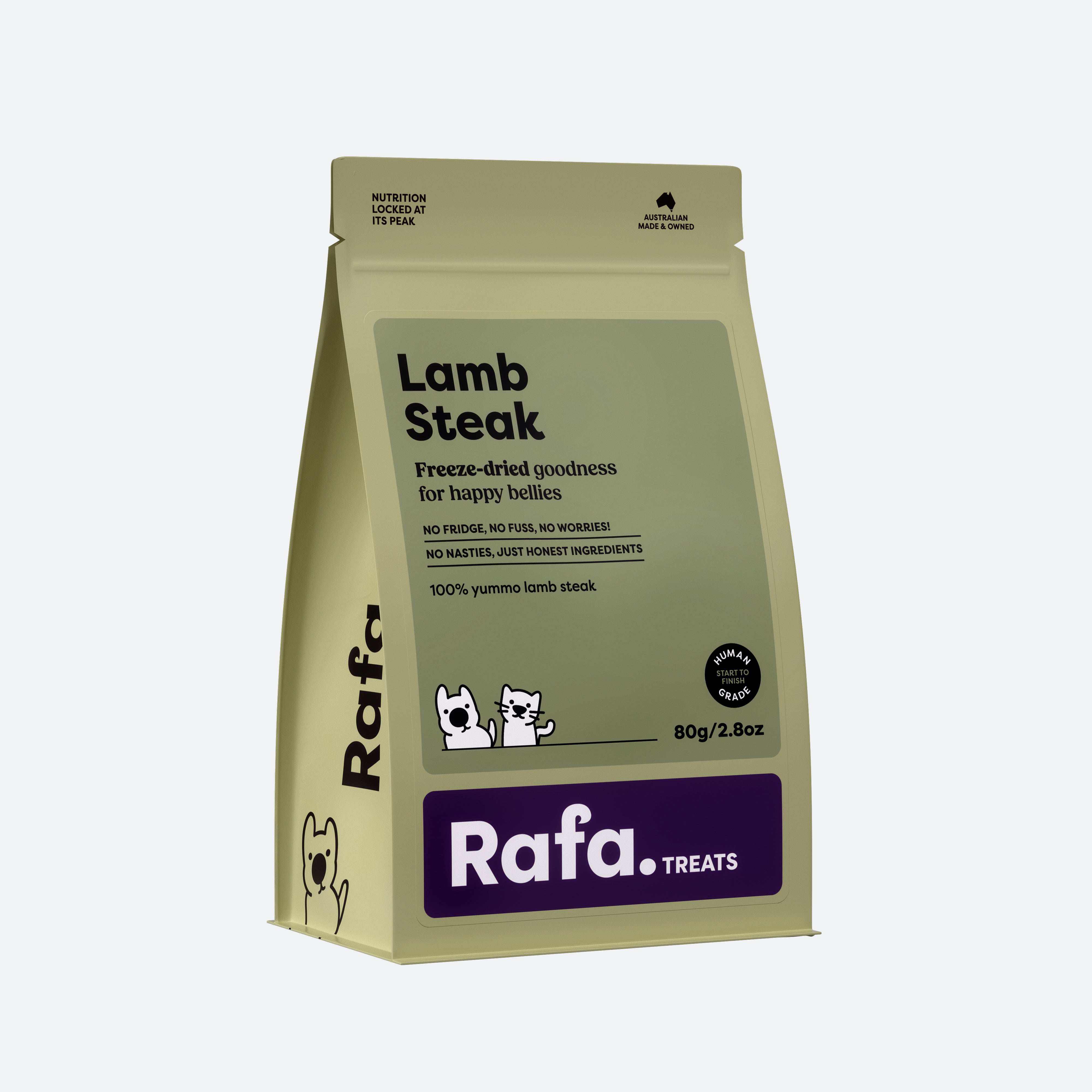 Raw Freeze-Dried Treats | Human-Grade Lamb Steak