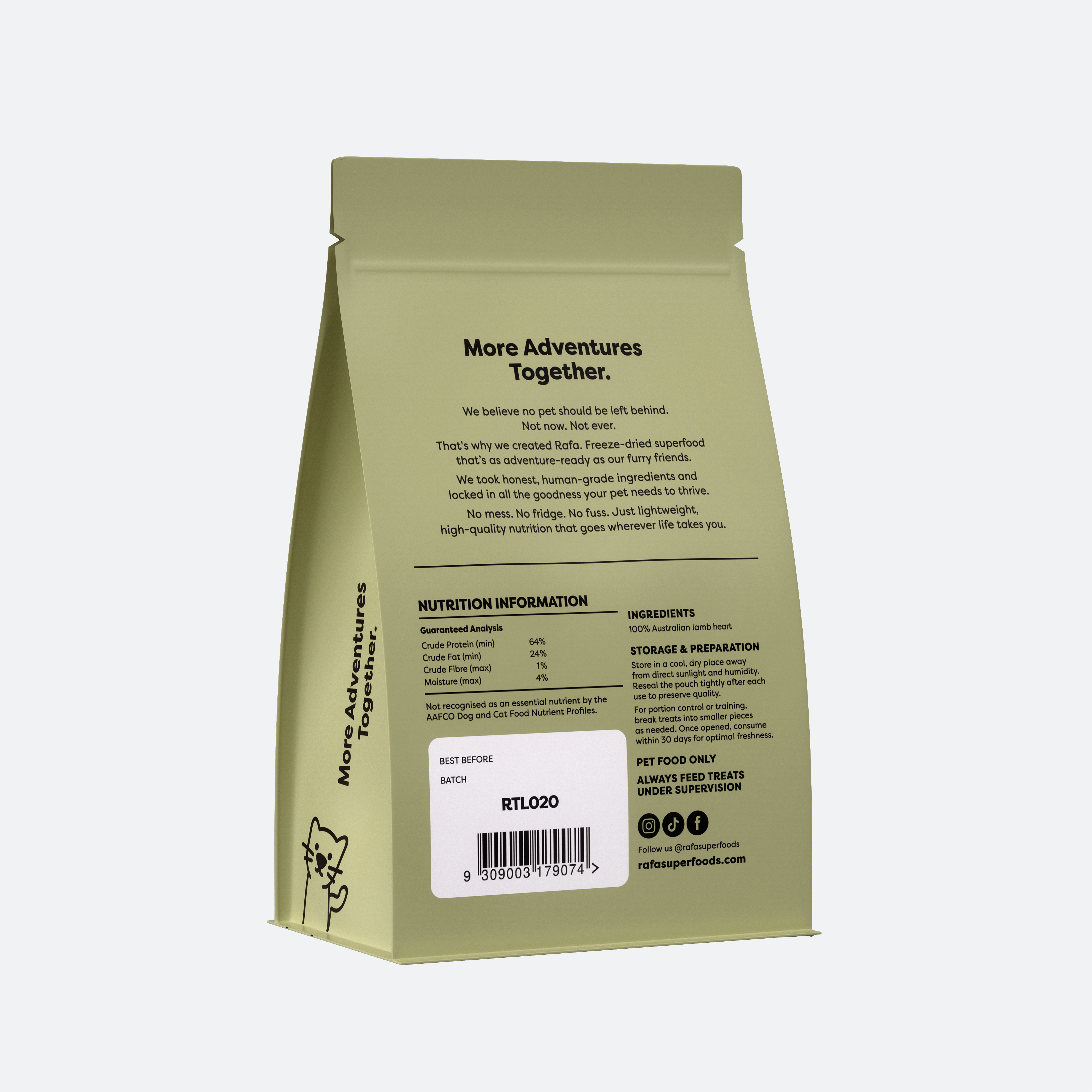 Raw Freeze-Dried Treats | Human-Grade Lamb Heart