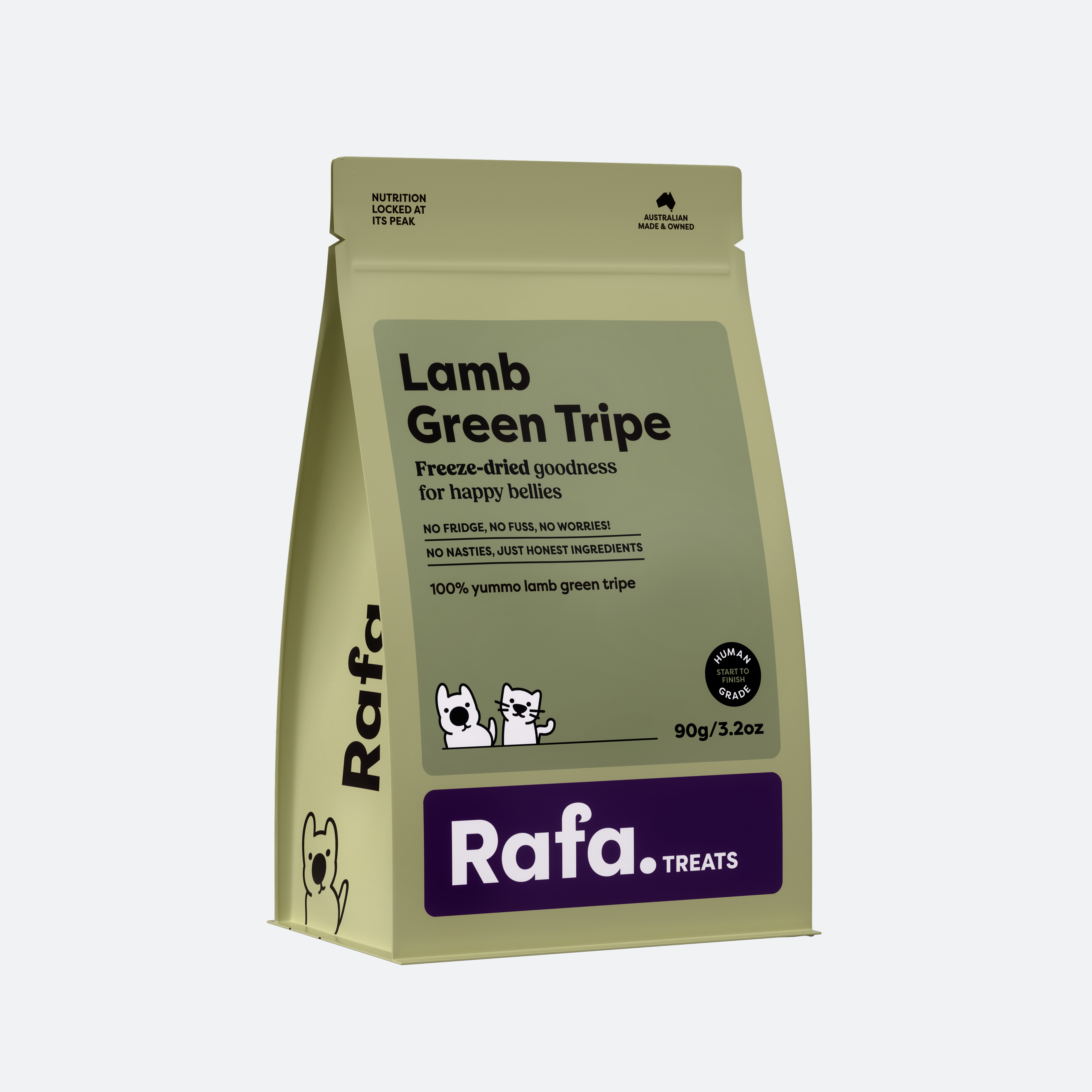 Raw Freeze-Dried Treats | Human-Grade Lamb Green Tripe