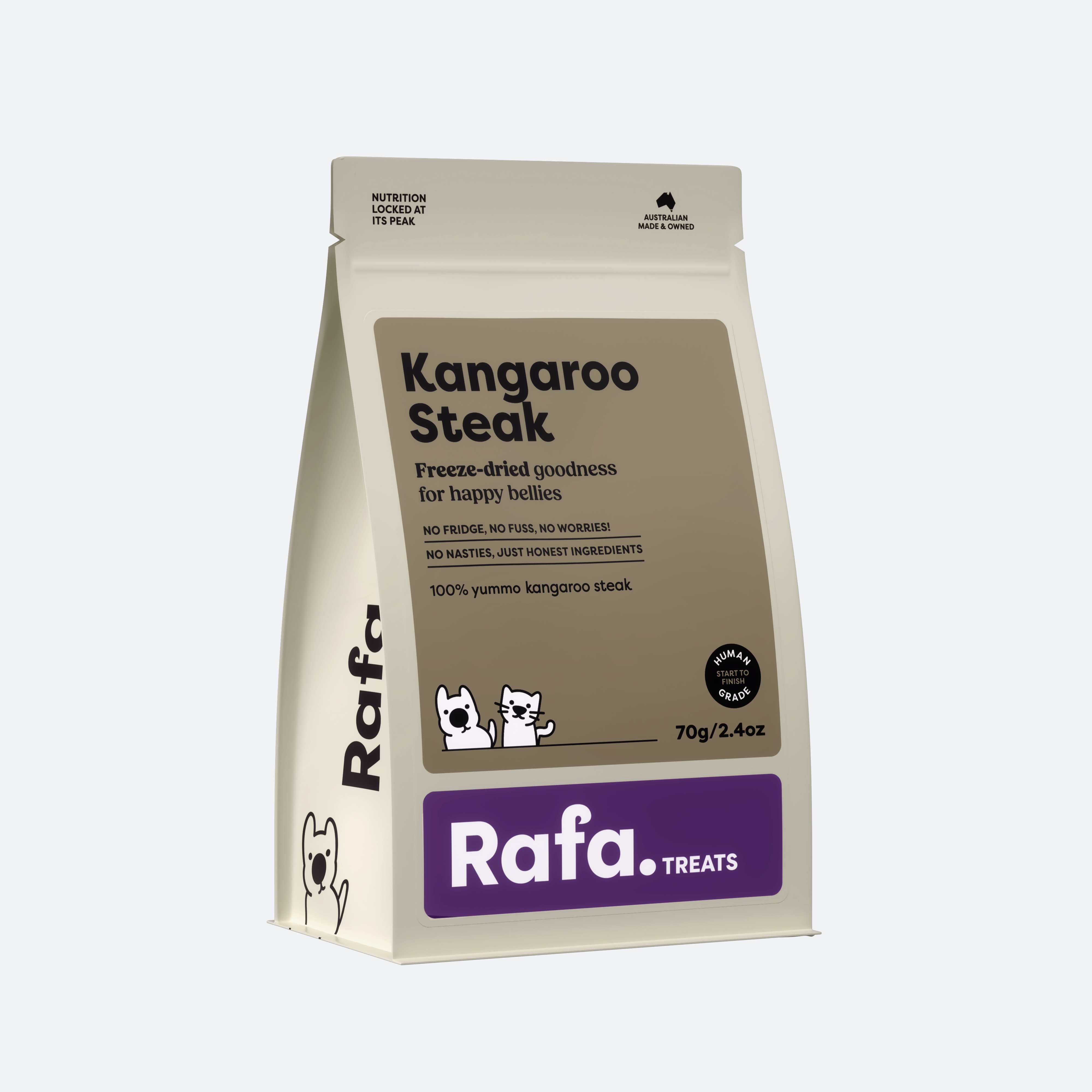 Raw Freeze-Dried Treats | Human-Grade Kangaroo Steak