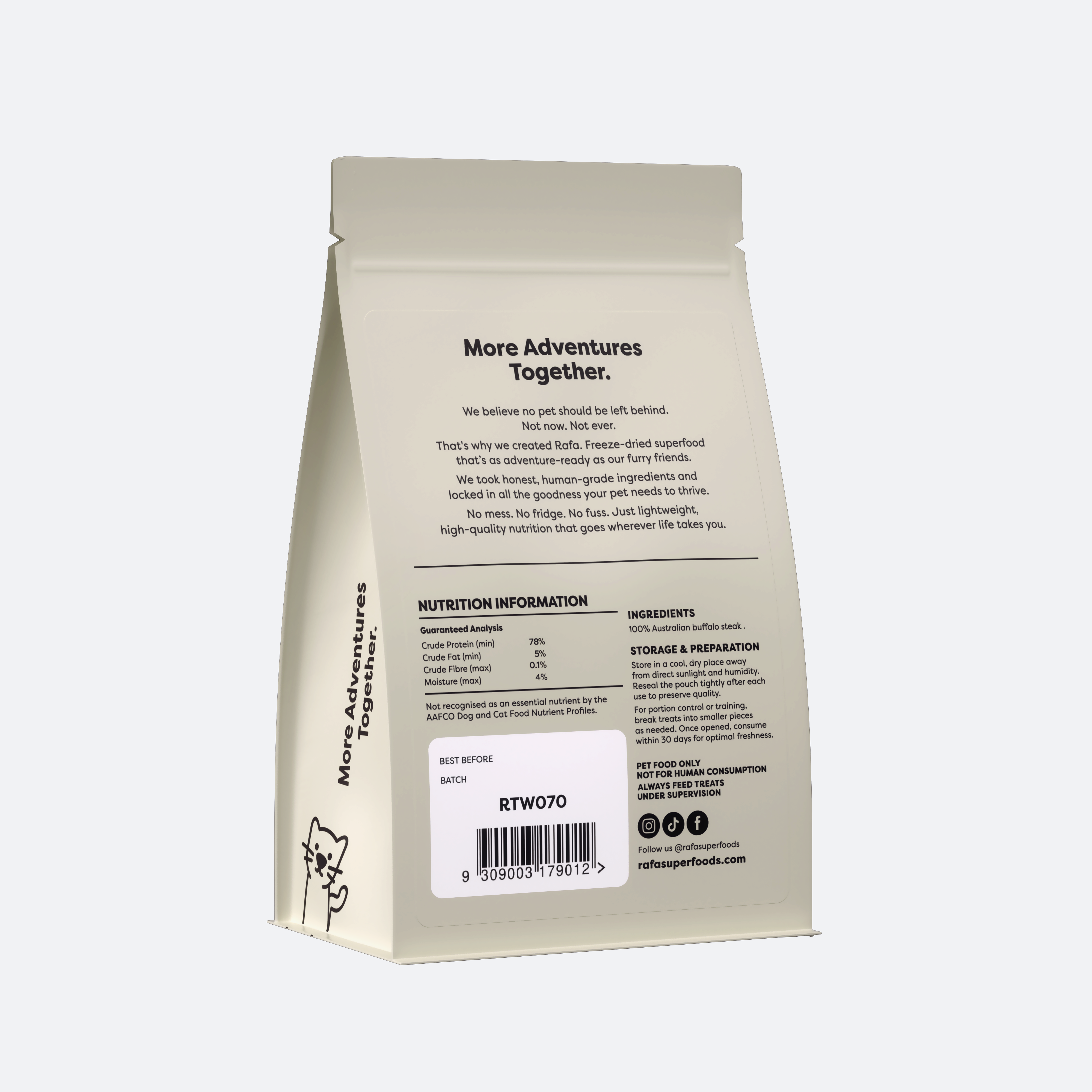 Raw Freeze-Dried Treats | Human-Grade Buffalo Steak